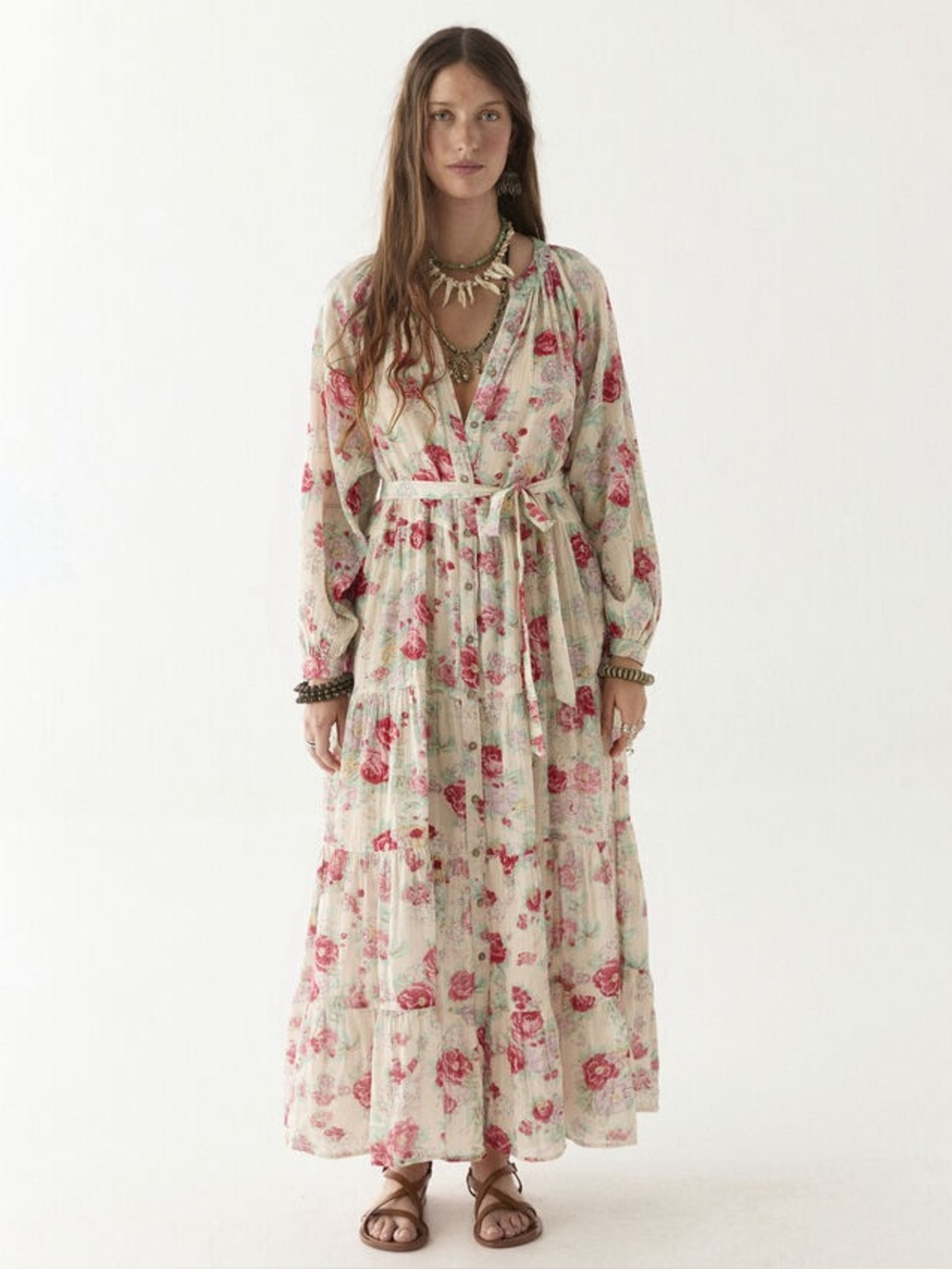 maison hotel augustina floral maxi dress